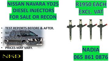DIESEL INJECTORS FOR SALE FOR NISSAN NAVARA YD25