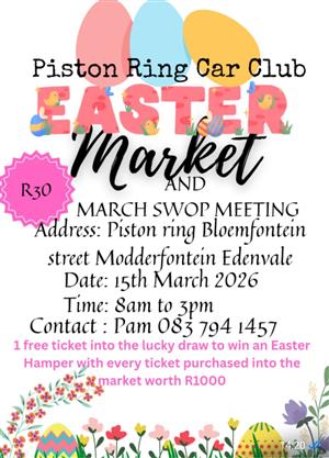 The Piston Ring Car Club Easter Market and Bi Annual Swop meeting