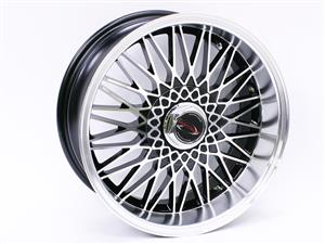 17″ M1403 4/100 & 4/114 Black Machine Lip Alloy Wheels