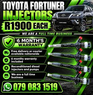 TOYOTA FORTUNER INJECTORS FOR SALE WITH WARRANTY 