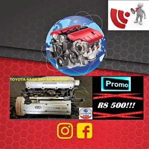 Imported used Toyota twin cam Cam engines for sale