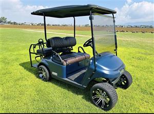 Lifted Golf Cart with Custom Wheels