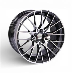 19″ M8008 5/120 Black Machine Face Alloy Wheels