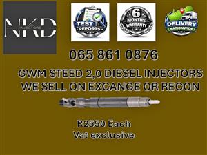 GWM STEED 2,0 DIESEL INJECTORS FOR SALE - RECONDITIONED AND NEW FRANKFORT