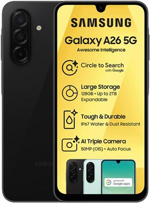 SAMSUNG GALAXY A26 5G 128GB BLACK (Dual SIM)