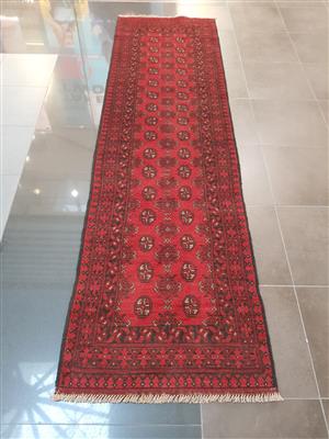 beautiful Red Afghan Runner 300 x 80