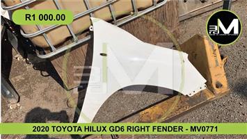 2020 TOYOTA HILUX GD6 RIGHT FENDER - MV0771