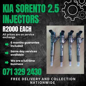 KIA SORENTO 2.5 INJECTORS FOR SALE WITH WARRANTY 