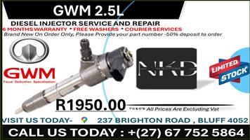 Gwm 2.5L Diesel Injctors on Exchange & Recondition