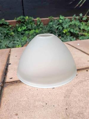Vintage frosted glass lampshade, for a softer glow in the room. 