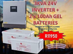 3KVA HYBRID INVERTER & BATTERY