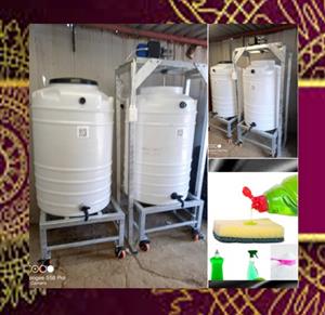 industrial unit, stainless steel shaft and mixing blades, includes formulation t