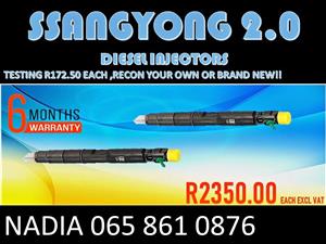 SSAANGYONG DIESEL INJECTORS FOR SALE ON SERVICE EXCHANGE - WE ALSO RECON