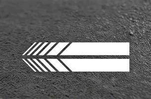 2pc Sport Style Side Mirror Decals - Reflective PET Material