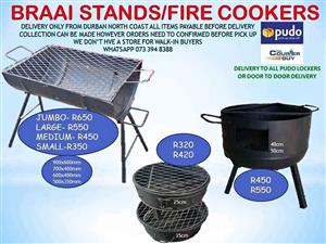 Half Drum Folding Braai Stands