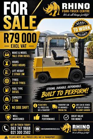 2000 Yale 3Ton Diesel GDP