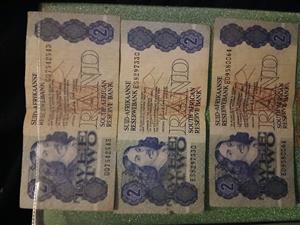 OLD south African R2 notes