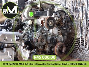 2021 ISUZU D MAX 2.5 litre Intercooled Turbo Diesel 4JA1 L DIESEL ENGINE 