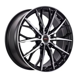 15″ A-Line Mercer 5/112 Black Machine Face Alloy Wheels