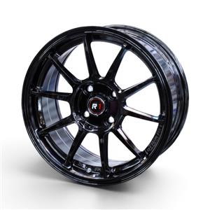 15″ DX147 4/100 Gloss Black Alloy Wheels