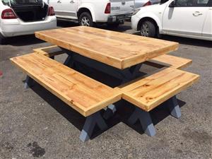 INDOOR AND OUTDOOR TABLES AND BENCBES