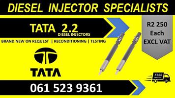 HIGH QUALITY RECONDITIONED DIESEL INJECTORS FOR TATA 2,2 - 6 MONTHS WARRANTY INCLUDED