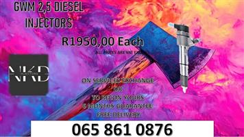 GWM 2.5 DIESEL INJECTORS FOR SALE OR RECON SAME DAY