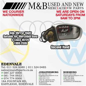 Side Mirror Right (Second Hand)  Suitable for Mercedes-Benz S-Class W220 1999-2005