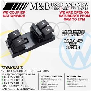 Window Switch full black (Brand New) Suitable for VW Tiguan