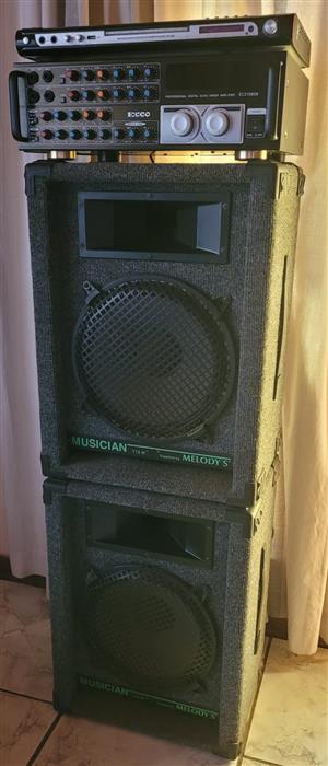 Amp, cd player and speakers