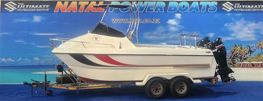 2008 MODEL COBRA CAT 585  ON TRAILER 2 X 140 SUZUKI  4 STROKES 2008 MODEL 