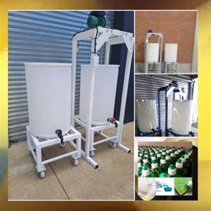 industrial unit, stainless steel shaft and mixing blades, 