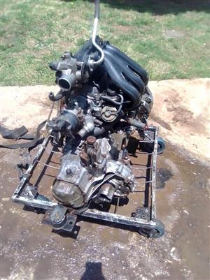3cylinder daewoo engin and gearbox 