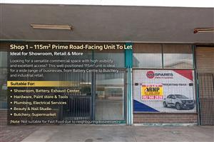 Shop 1 – 115m² Prime Road-Facing Unit To Let