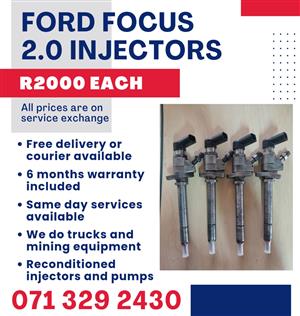 FORD FOCUS 2.0 INJECTORS FOR SALE WITH WARRANTY INCLUDED 
