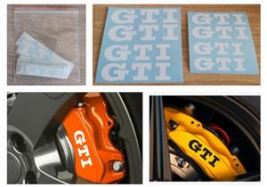 GTI brake caliper stickers decals vinyl sets