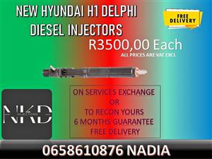 NEW HYUNDAI H1 DIESEL INJECTORS -WE SELL ON EXCHANGE