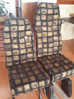 6 Bus seats for sale (2 high backs  and 4 standards) can be used for game vehicle all the accessories come with the seats. R2200.00 for all 6 seats. Contact no. 0826915791