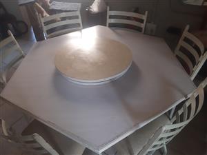 6 seater steel dining room set