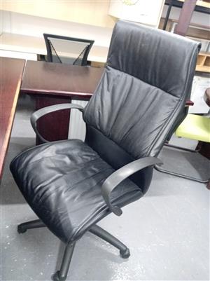 HB black vinyl chairs