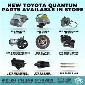  New Toyota Quantum Parts available in Store now