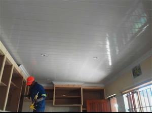 Pvc ceiling installation and dry walls, skimming 