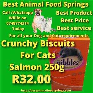 Nibbles Crunchy Biscuits For Cats Salmon 250g