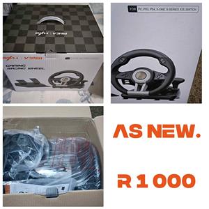 As New PXN V3 PRO Steering Wheel with Shifter + Pedals.