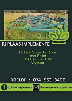 11 tand Super 19 ripper met roller