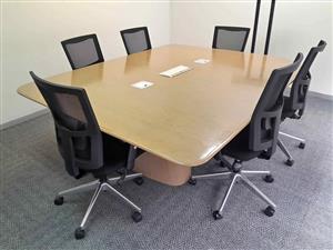 Boardroom table 2400mm x 1800mm