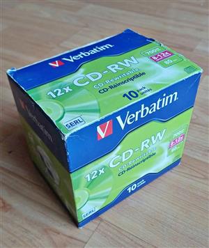 Verbatim 700MB CD-RW 12x Speed 10-pack Jewel Case