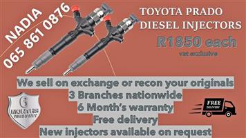 RECON DIESEL INJECTORS FOR SALE FOR TOYOTA PRADO FULLY TESTED