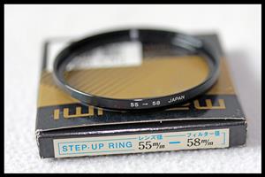 55mm - 58mm Step-up Filter