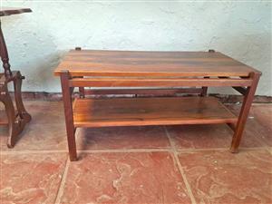2 tiered wooden coffee table